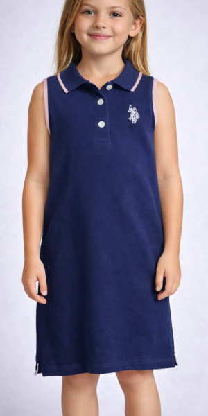 Kids Sleeveless Polo Dress